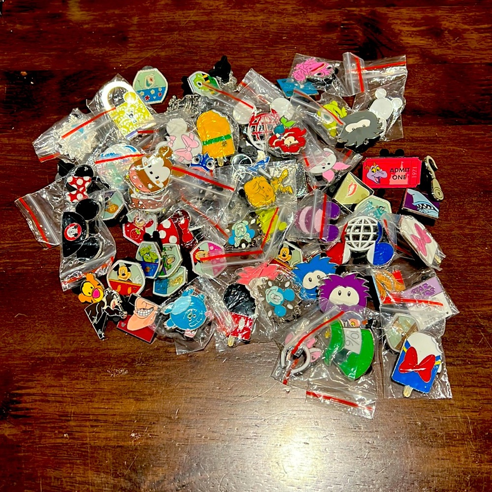 Lot of 66 Random Disney Pins